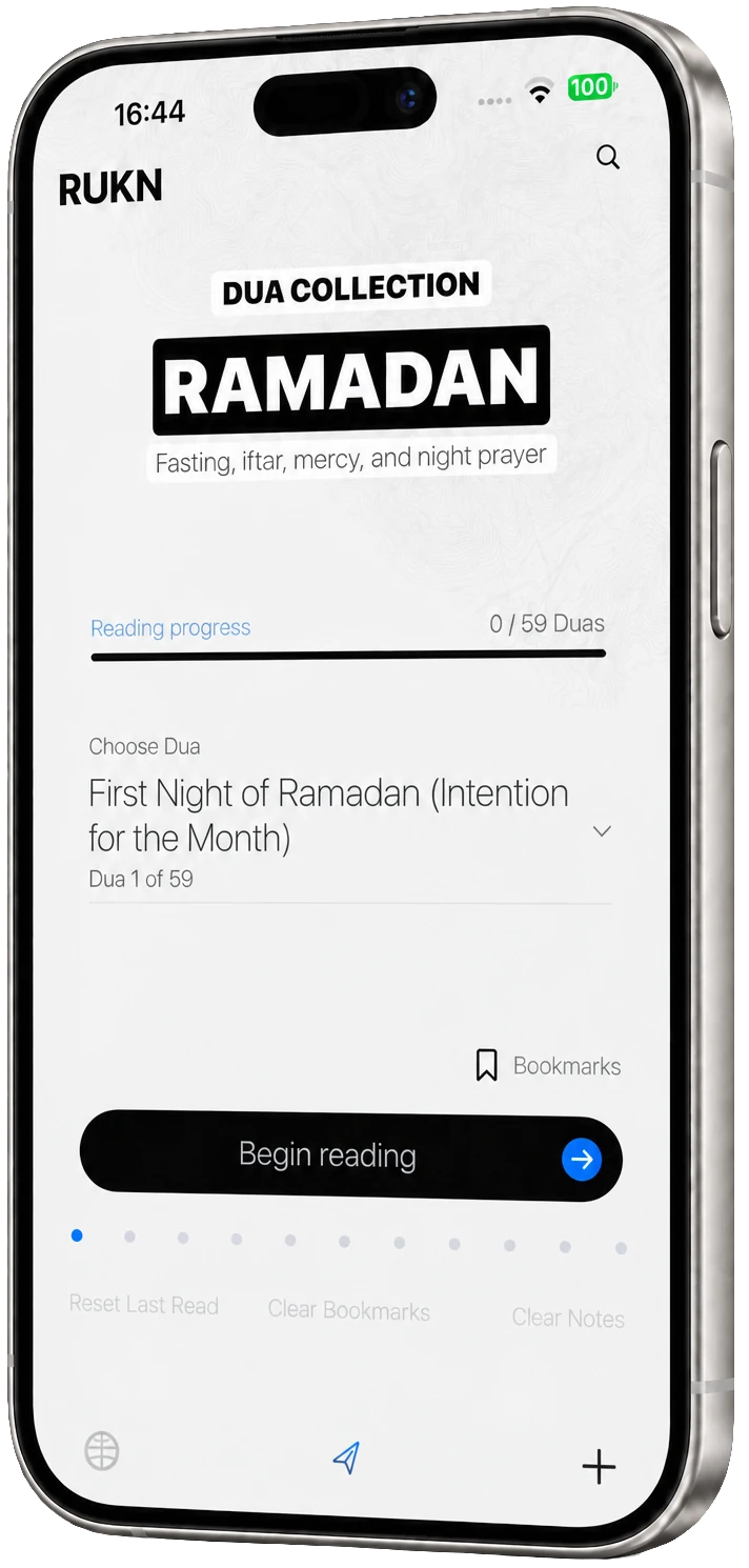 RUKN Duas main page